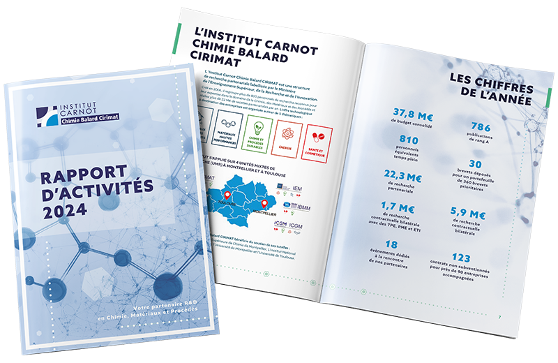 Rapport d'activité 2024 - Institut Chimie Balard Cirimat